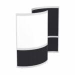 Elite Single Huddle Curved Screen with Bottom Fabric Panels and Top Fabric on Inner and Whiteboard on Outer Curve Panels - Multiple Fabric Options-0