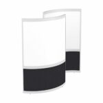 Elite Single Huddle Curved Screen with Bottom Fabric and Top Whiteboard Panels - Multiple Fabric Options-0