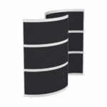 Elite Single Huddle Curved Screen with Bottom, Middle and Top Fabric Panels - Multiple Fabric Options-0