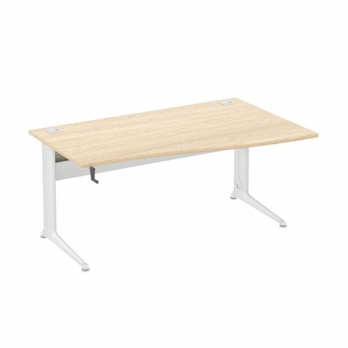 Elite Kassini Height Adjustable Single Wave Desk - 16 Size Options and 10 Colour Options-0
