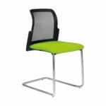 Elite Leola Mesh Back Cantilever Chair with Polypropylene Shell & Upholstered Seat-0