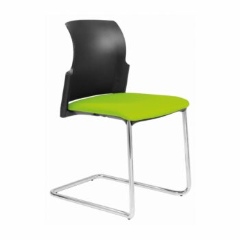 Elite Leola Cantilever Chair with Polypropylene Shell & Upholstered Seat-0
