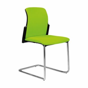 Elite Leola Fully Upholstered Cantilever Chair with Polypropylene Shell-0