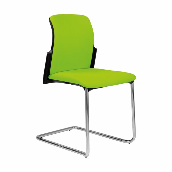 Elite Leola Fully Upholstered Cantilever Chair with Polypropylene Shell-0