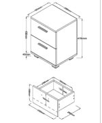 Core Lido 2 drawer bedside cabinet-36418