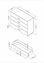 Core Lido low 4 drawer chest-36426