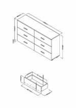 Core Lido 3+3 chest of drawers-36448