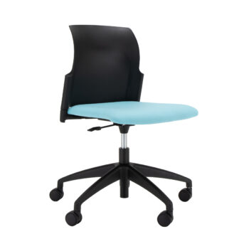 Elite Leola Swivel Chair with Polypropylene Shell & Upholstered Seat-0