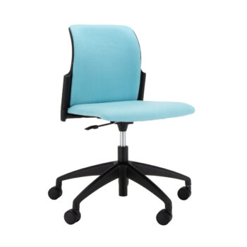 Elite Leola Fully Upholstered Swivel Chair with Polypropylene Shell-0