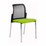 Elite Leola Mesh Back 4 Legged Chair with Polypropylene Shell & Upholstered Seat-0