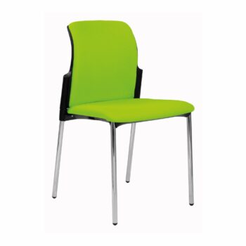 Elite Leola Fully Upholstered 4 Legged Chair with Polypropylene Shell-0