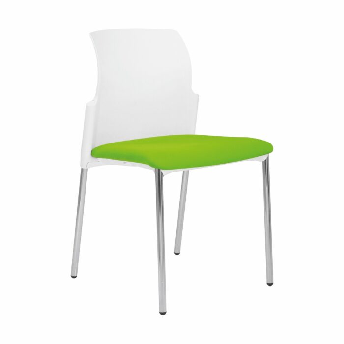 Elite Leola 4 Legged Chair with Polypropylene Shell & Upholstered Seat-0