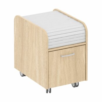 Elite Mobile Tambour Filing Pedestal on Castors - 10 Colour Options-0