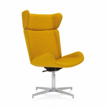 Elite Myla High Back Fully Upholstered Chair with 4 Star Base-0