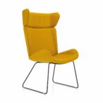 Elite Myla High Back Fully Upholstered Sled Base Chair-0