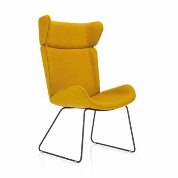 Elite Myla High Back Fully Upholstered Sled Base Chair-0