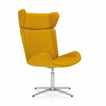 Elite Myla High Back Fully Upholstered Chrome Swivel Chair-0