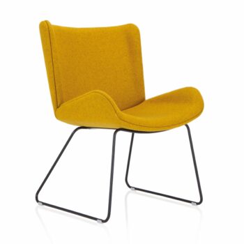 Elite Myla Medium Back Fully Upholstered Sled Base Chair-0