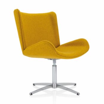 Elite Myla Medium Back Fully Upholstered Chrome Swivel Chair-0
