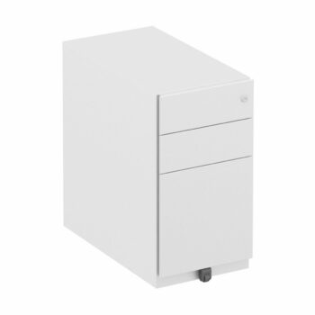 Elite 3 Drawer Narrow Steel Flat Fronted Pedestal-0