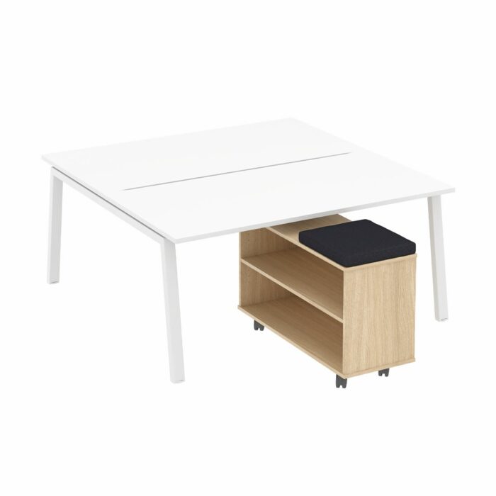 Elite Single Sided Mobile Storage Unit - Optional Seat Pad and 10 Colour Options-38310