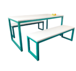 Metalliform Standard Dining Table & Benches-0