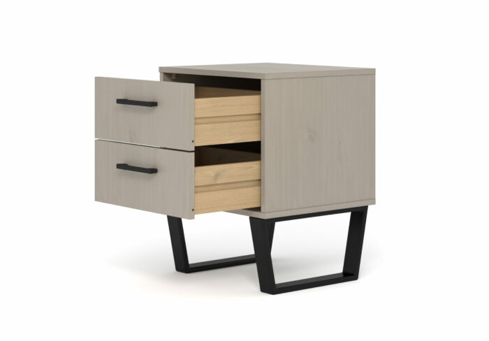 Core Grey Texas 2 drawer bedside-36589