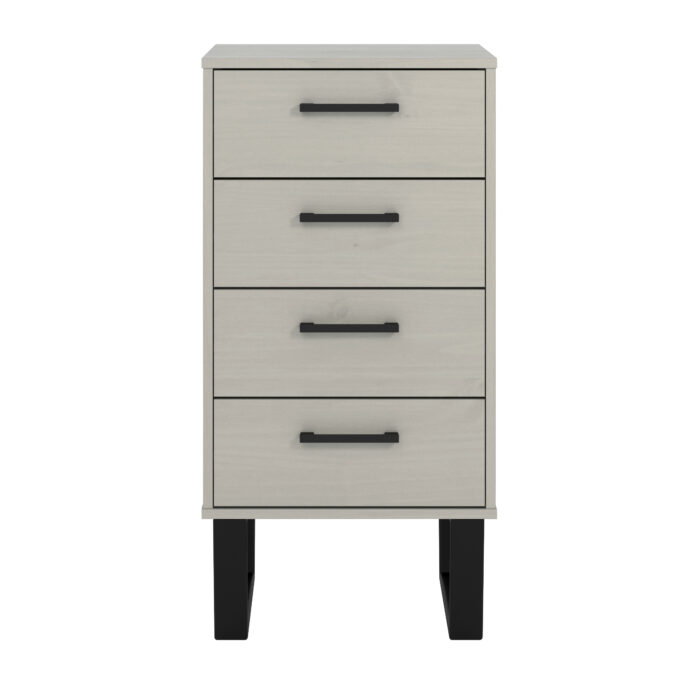 Core Grey Texas 4 drawer narrow chest-36596