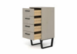 Core Grey Texas 4 drawer narrow chest-36597