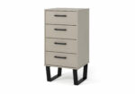 Core Grey Texas 4 drawer narrow chest-0