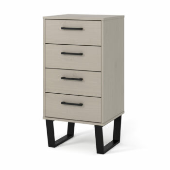 Core Grey Texas 4 drawer narrow chest-0