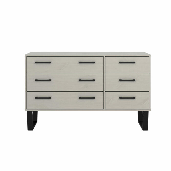 Core Grey Texas 3 plus 3 drawer wide chest-36601