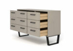 Core Grey Texas 3 plus 3 drawer wide chest-36600