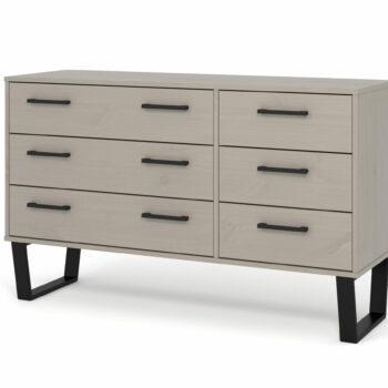 Core Grey Texas 3 plus 3 drawer wide chest-0