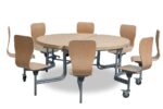 Spaceright 8 Seat Primo Round Mobile Folding Table - Multiple Seat and Colour Options-38478