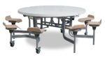 Spaceright 8 Seat Primo Round Mobile Folding Table - Multiple Seat and Colour Options-0