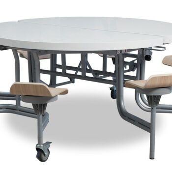 Spaceright 8 Seat Primo Round Mobile Folding Table - Multiple Seat and Colour Options-0