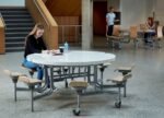 Spaceright 8 Seat Primo Round Mobile Folding Table - Multiple Seat and Colour Options-38482