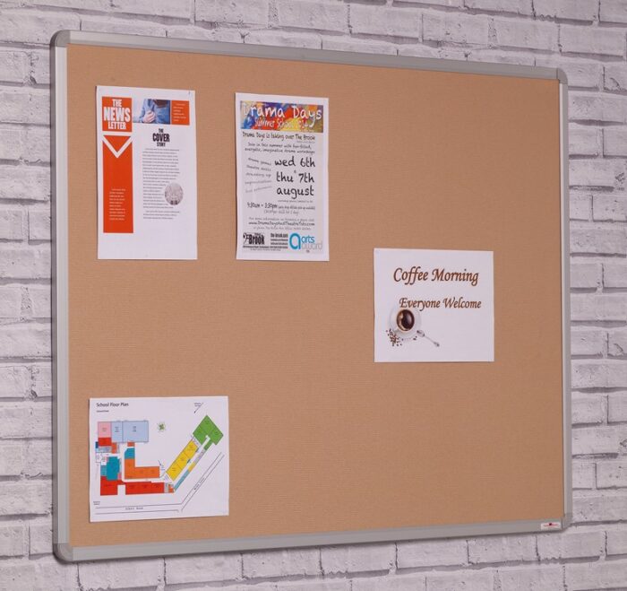 Spaceright Accents Aluminium Framed Noticeboard - Multiple Size and Colour Options-38730
