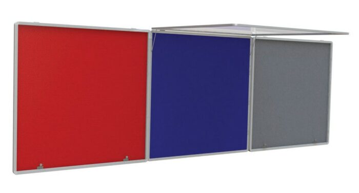 Spaceright FlameShield Top Hinged Noticeboard - Multiple Size and Colour Options-38527