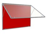 Spaceright FlameShield Top Hinged Noticeboard - Multiple Size and Colour Options-38526