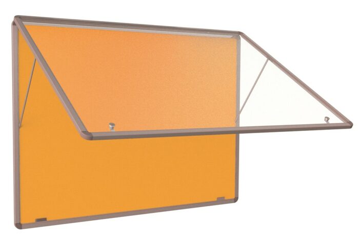 Spaceright Accents FlameShield Top Hinged Tamperproof Noticeboard - Multiple Size and Colour Options-38614