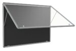 Spaceright Accents FlameShield Top Hinged Tamperproof Noticeboard - Multiple Size and Colour Options-38617