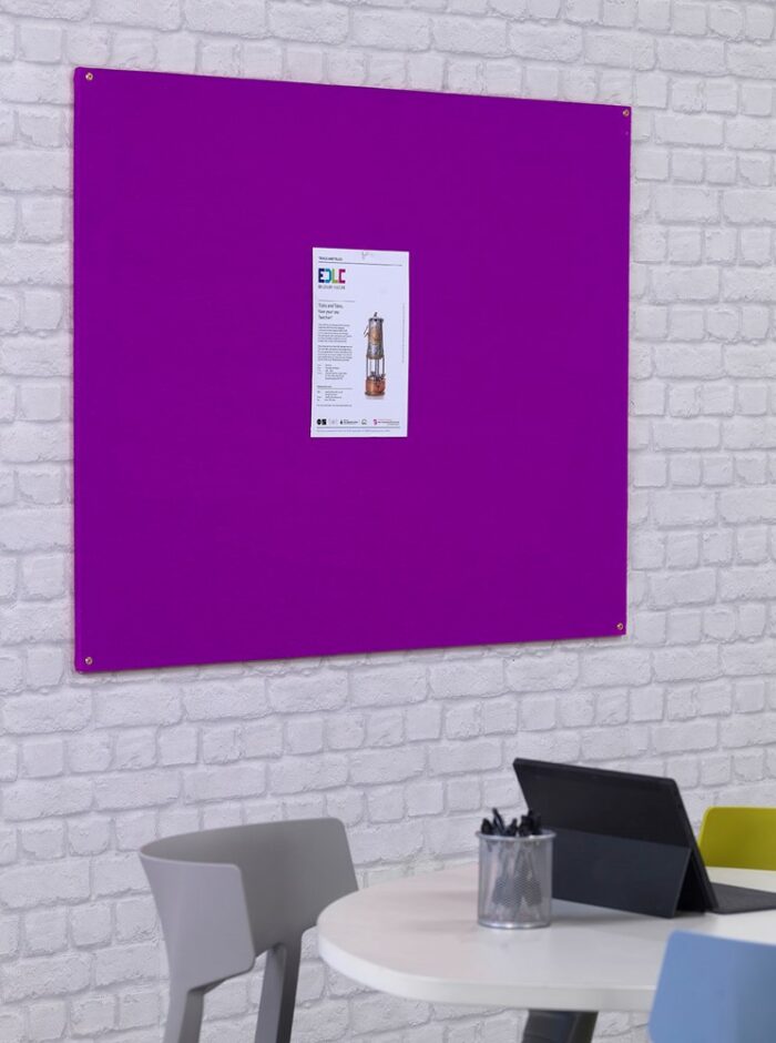 Spaceright Accents FlameShield Unframed Noticeboard - Multiple Size and Colour Options-38538
