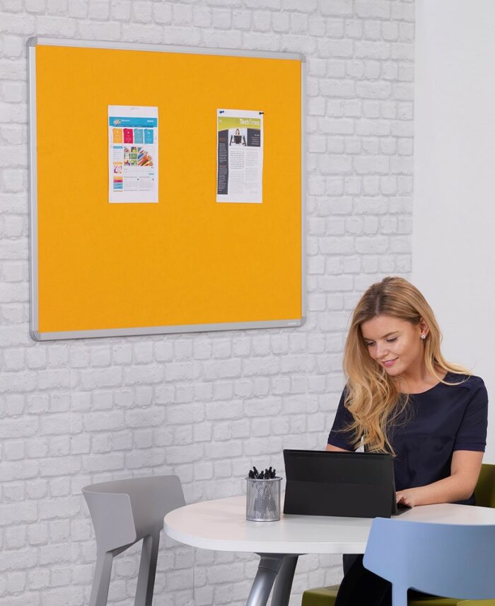 Spaceright Accents Aluminium Framed Noticeboard - Multiple Size and Colour Options-38736