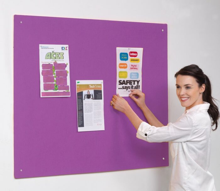 Spaceright Accents Unframed Noticeboard - Multiple Size and Colour Options-38712