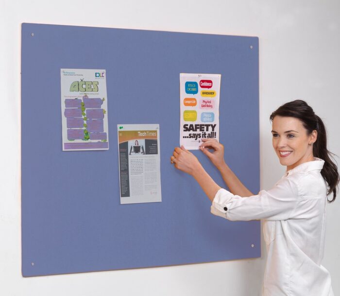 Spaceright Accents Unframed Noticeboard - Multiple Size and Colour Options-0