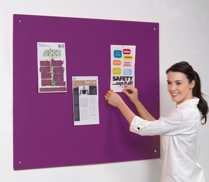 Spaceright Accents Unframed Noticeboard - Multiple Size and Colour Options-38715