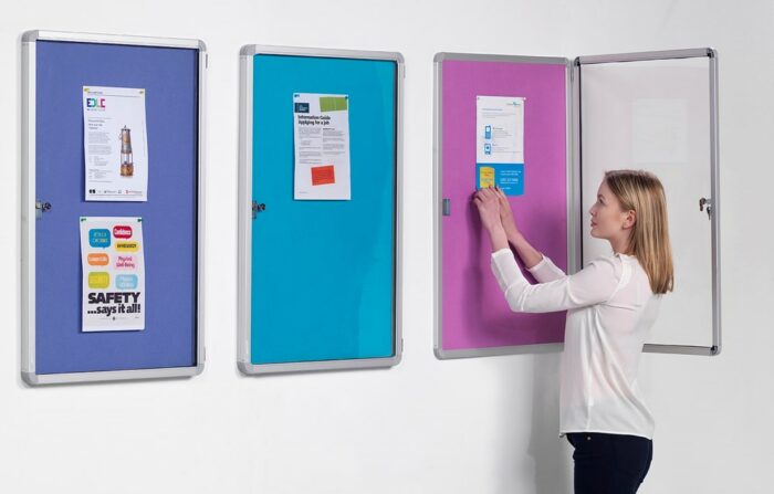 Spaceright Accents Tamperproof Noticeboard - Multiple Size and Colour Options-38757