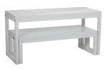 Spaceright Cube Set (Table & 2 x Benches) - Oak and White Finishes-38450